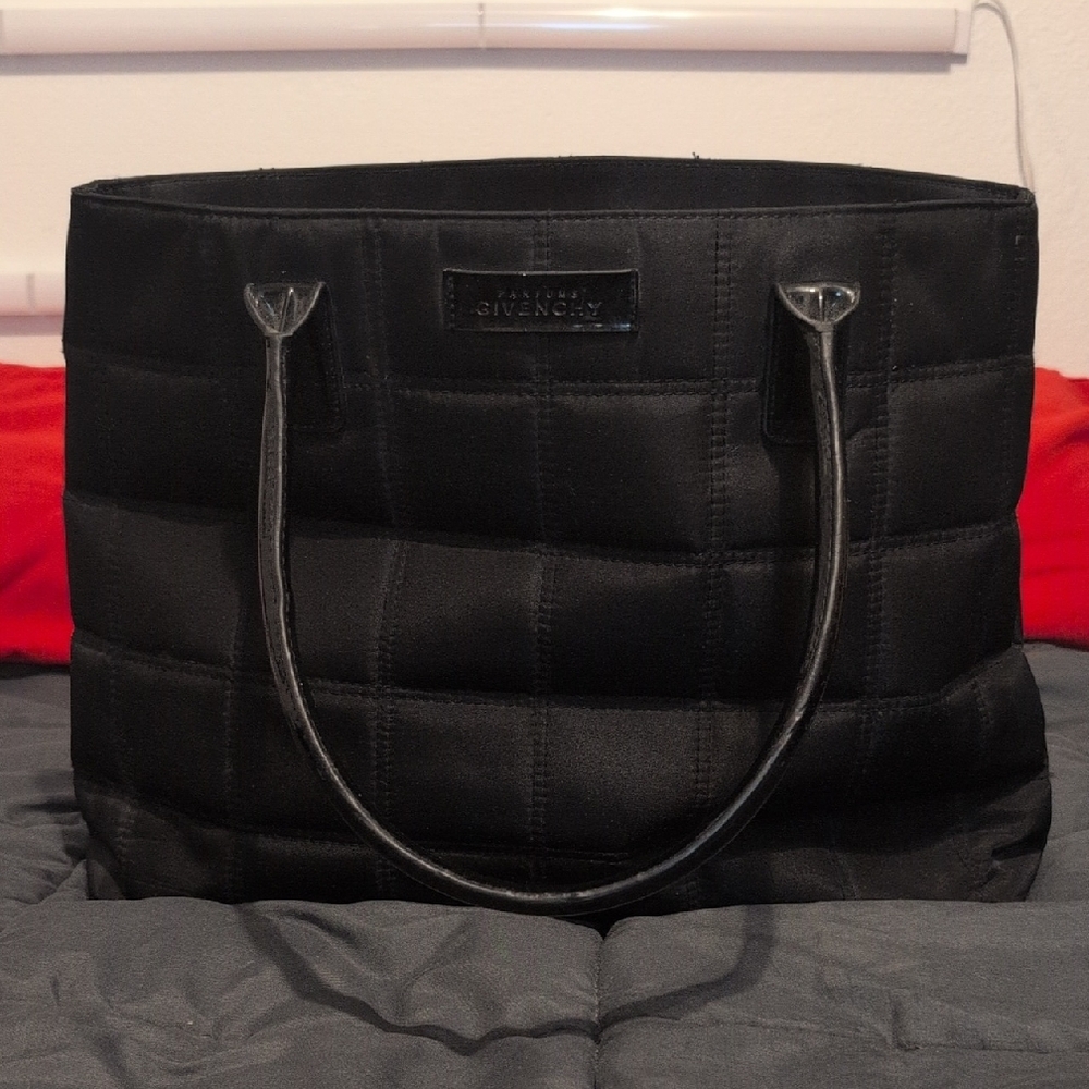 Authentic Givenchy Black Quilted Handbag Tote Purse